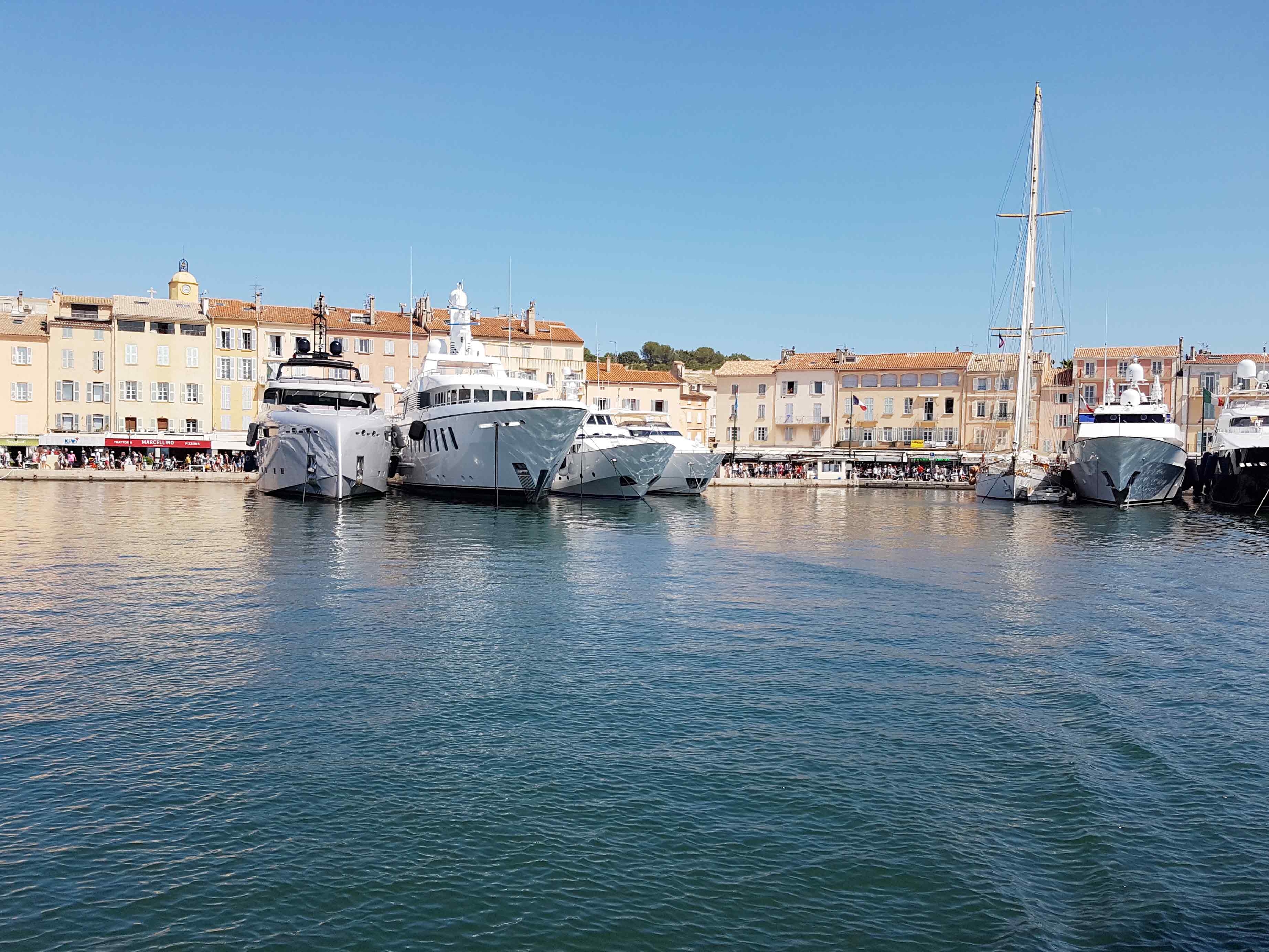 A view of boats docked in the harbour at Porte de Saint-Tropez  