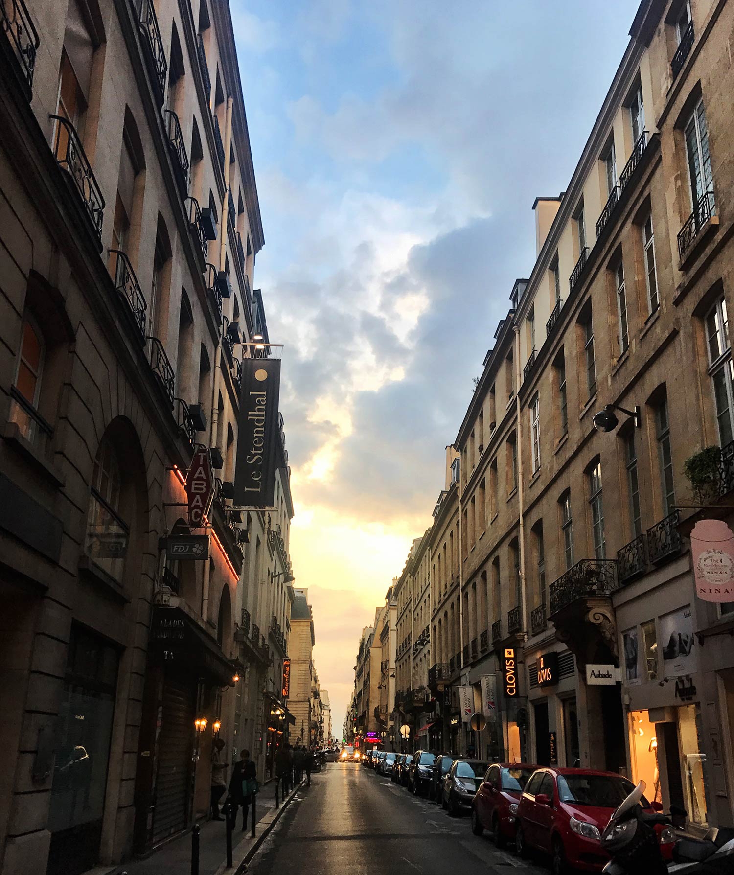 Sunset in Paris. December 2018 